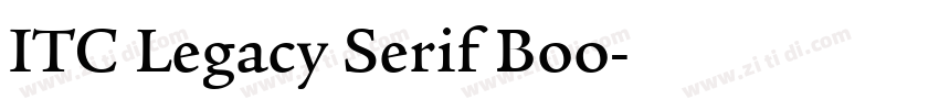 ITC Legacy Serif Boo字体转换